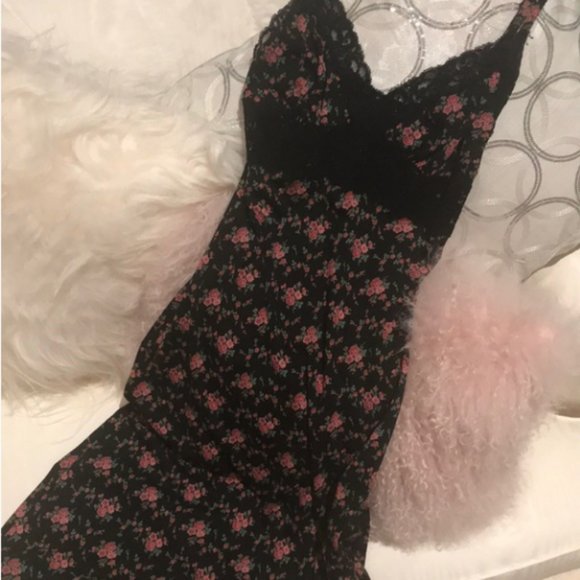 Vintage Betsey Johnson Dress Lace Trim Size P fits 2, 4, S, XS - Picture 2 of 8